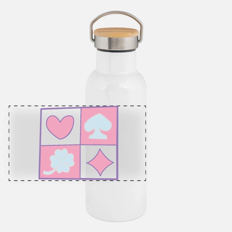 Damier par helfspawn Gourde isotherme avec bouchon en bambou