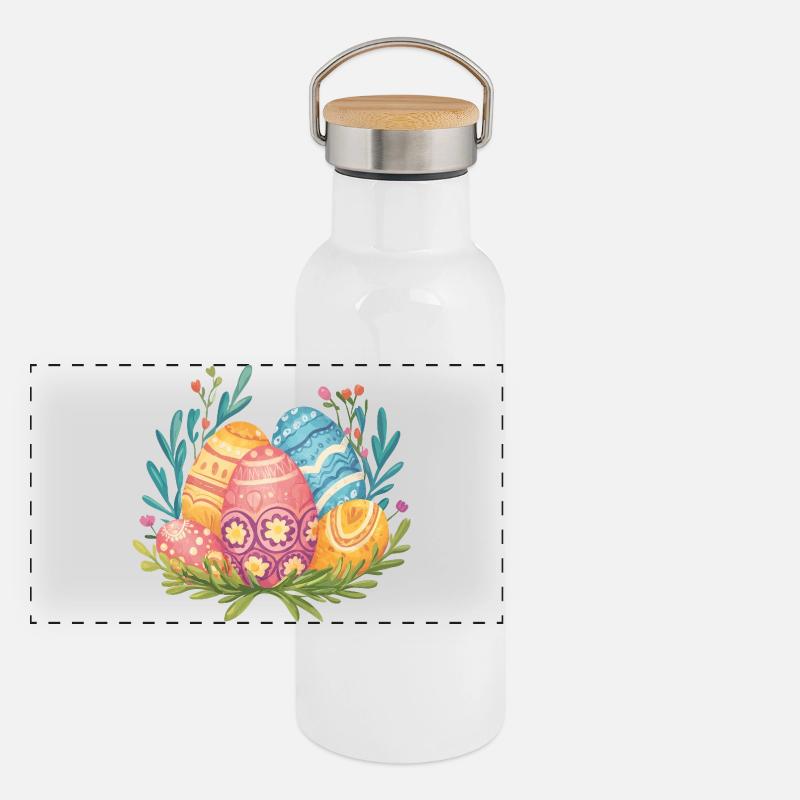 Œuf de Pâques Gourde isotherme avec bouchon en bambou