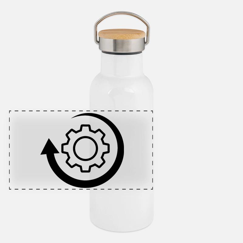 Panorama Thermosflasche mit Bambusdeckel