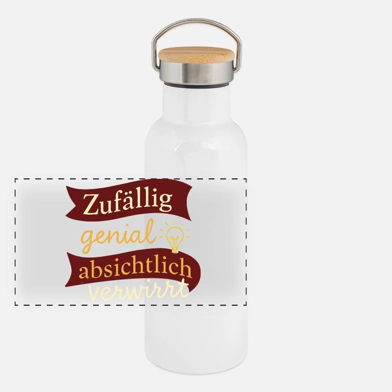 Accidentellement brillant – intentionnellement confus Gourde isotherme avec bouchon en bambou