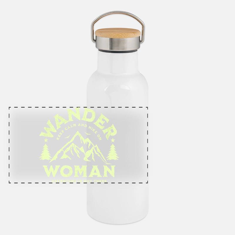 Panorama Thermosflasche mit Bambusdeckel