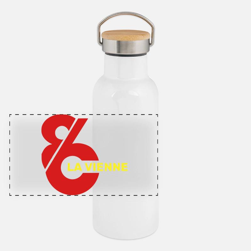 Vienne 86 Logo Panorama Thermosflasche mit Bambusdeckel
