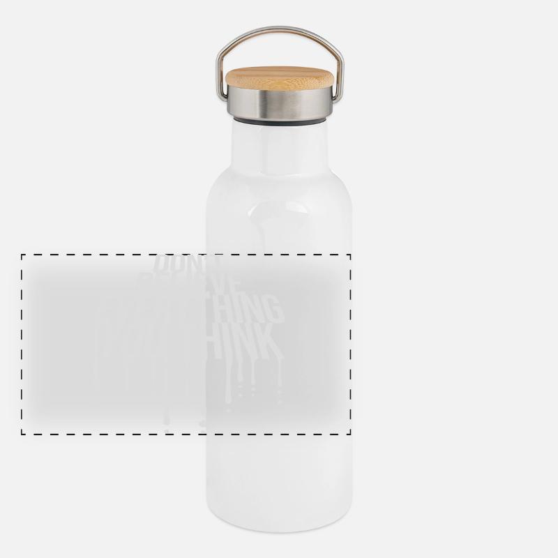 Don't Believe Everything You Think Saying Wisdom Panoramic Thermal Bottle with Bamboo Lid