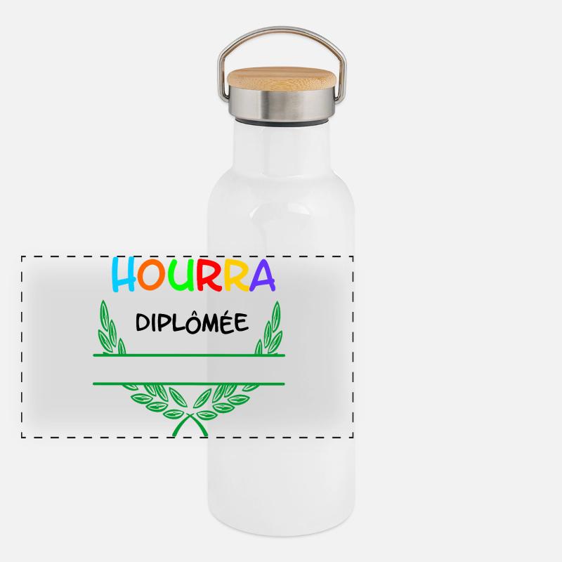 HOURRA Diplômée – Namespace Panorama Thermosflasche mit Bambusdeckel