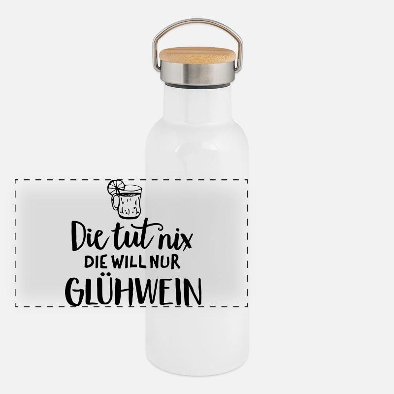Humour de l’expression du vin chaud Gourde isotherme avec bouchon en bambou