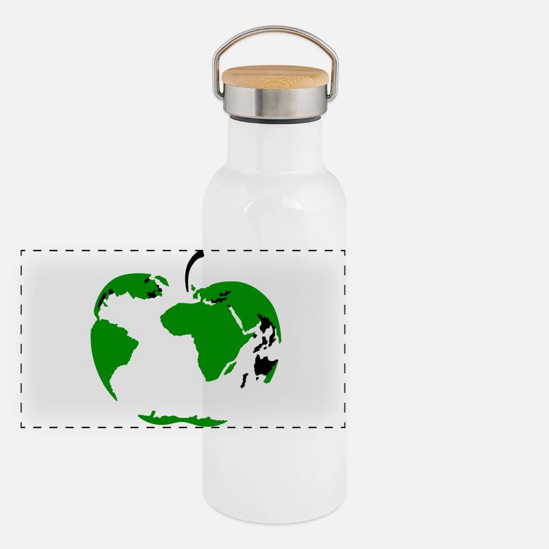 Globe Apple Panoramic Thermal Bottle with Bamboo Lid
