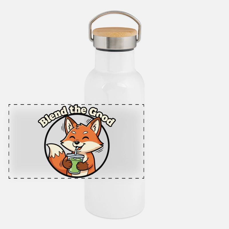 Fuchs Smoothie – Blend the Good Panorama Thermosflasche mit Bambusdeckel