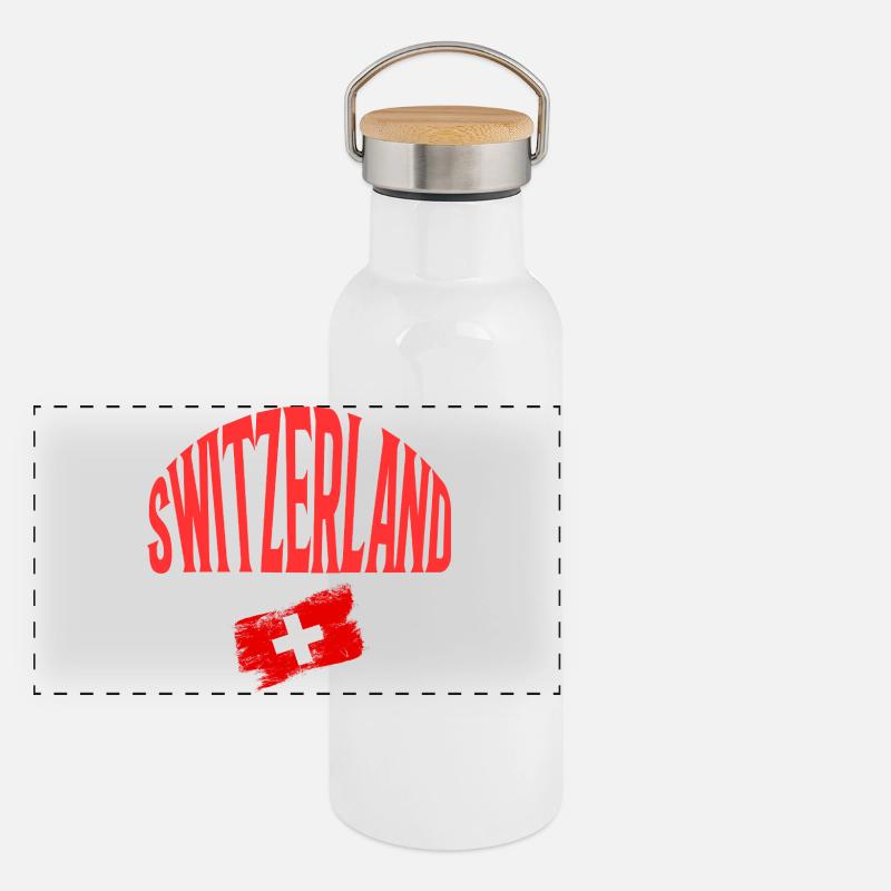 Switzerland Panoramic Thermal Bottle with Bamboo Lid
