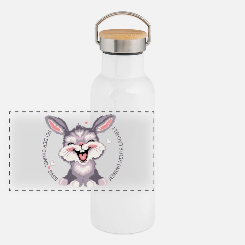 happy_hasi1 Gourde isotherme avec bouchon en bambou