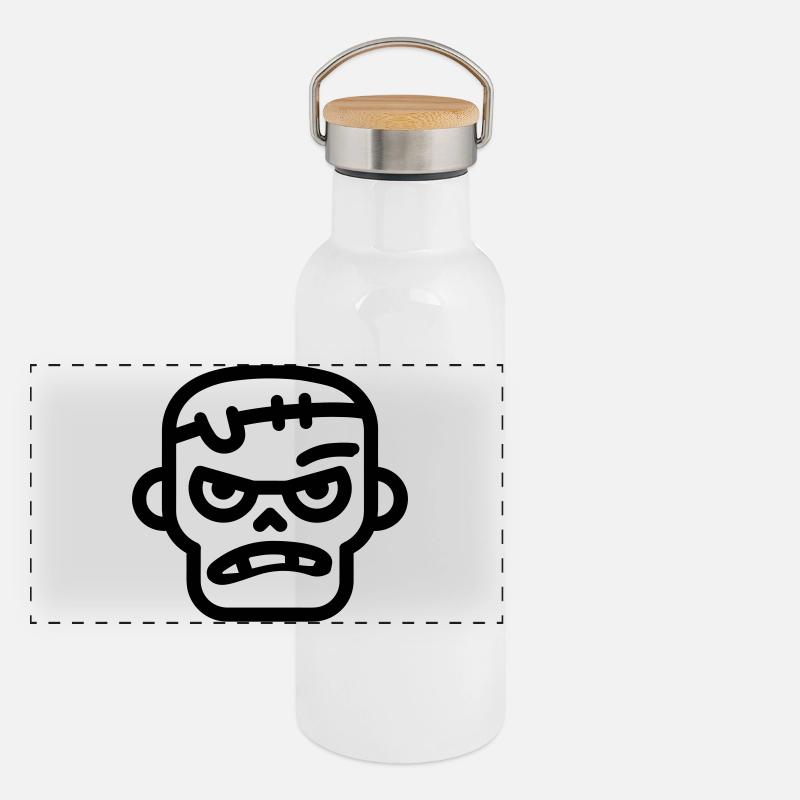 Panorama Thermosflasche mit Bambusdeckel