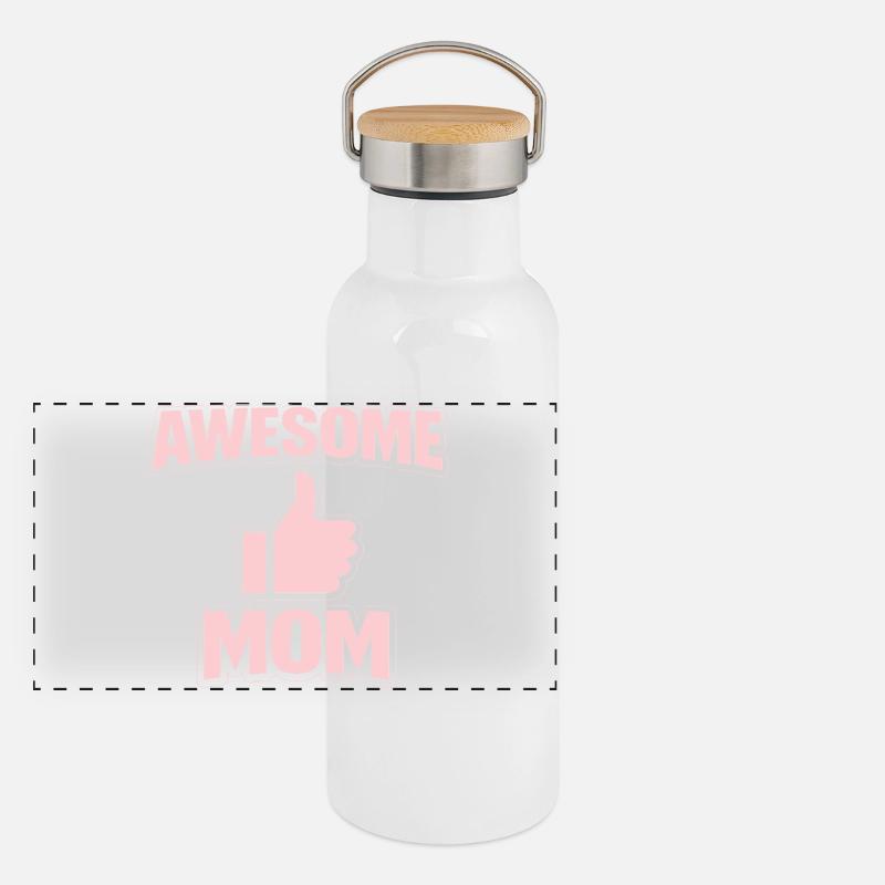 MAMAN GÉNIALE – Déclaration Rose Cool Gourde isotherme avec bouchon en bambou
