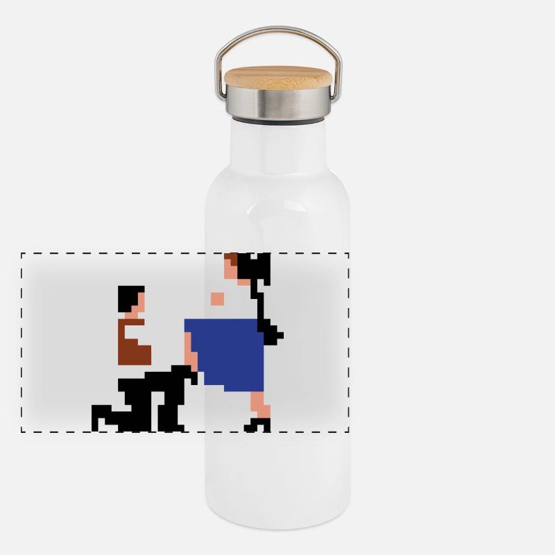 Šij, luby šewco šij... Gourde isotherme avec bouchon en bambou