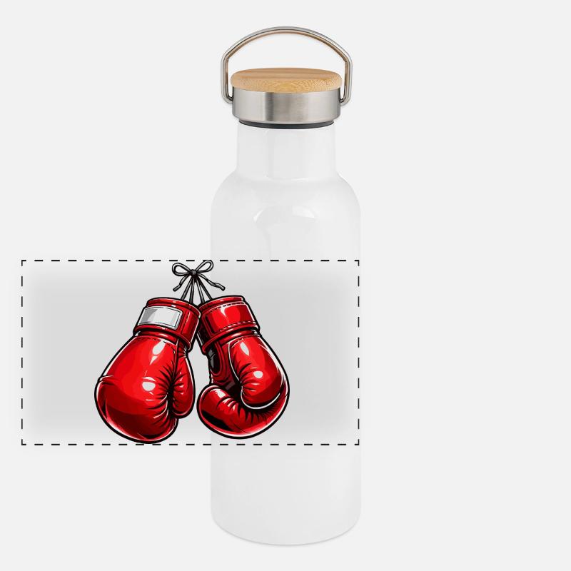 Gourde isotherme avec bouchon en bambou