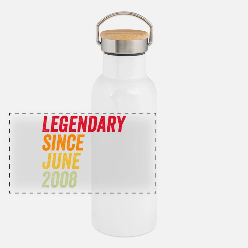 18. Geburtstag 18 Jahre Juni 2008 Panorama Thermosflasche mit Bambusdeckel