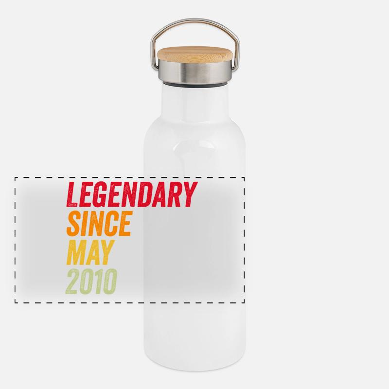 16th birthday 16 years May 2010 Panoramic Thermal Bottle with Bamboo Lid