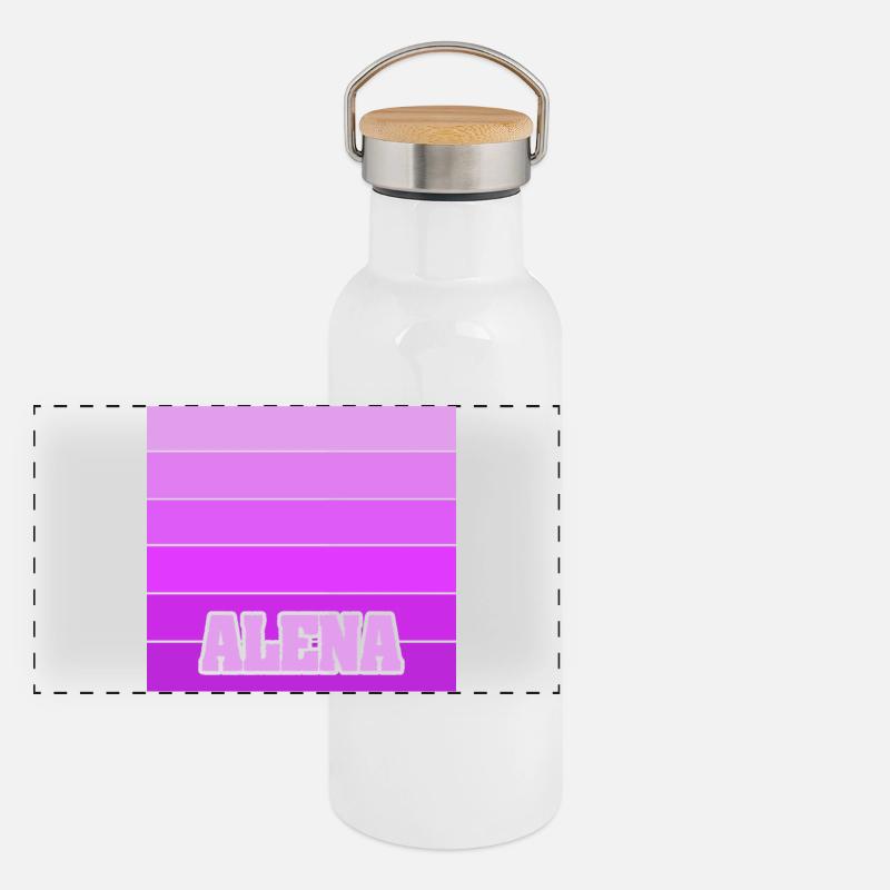 Panorama Thermosflasche mit Bambusdeckel