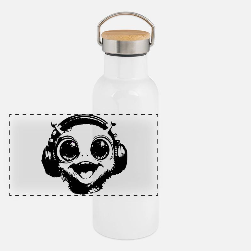 Panorama Thermosflasche mit Bambusdeckel