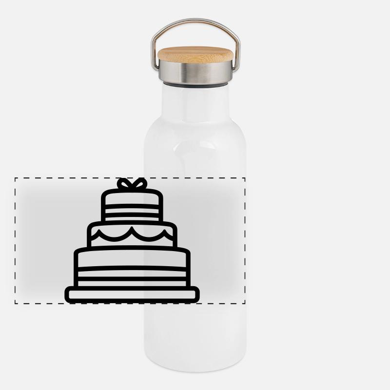 gâteau d'anniversaire  Gourde isotherme avec bouchon en bambou