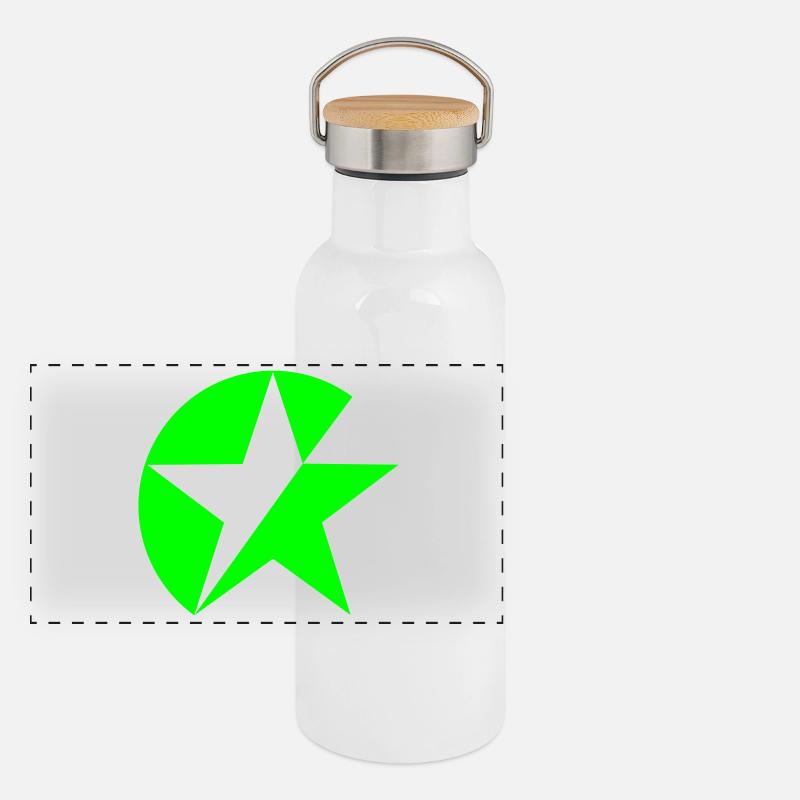 Syndicalistic Star Panorama Thermosflasche mit Bambusdeckel