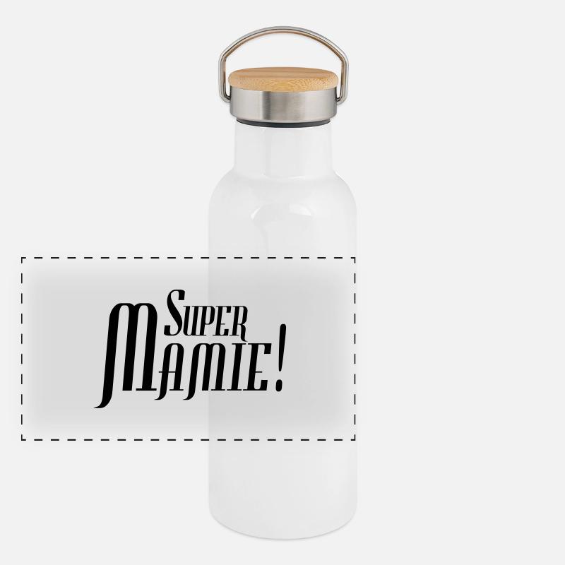 super mamie Gourde isotherme avec bouchon en bambou