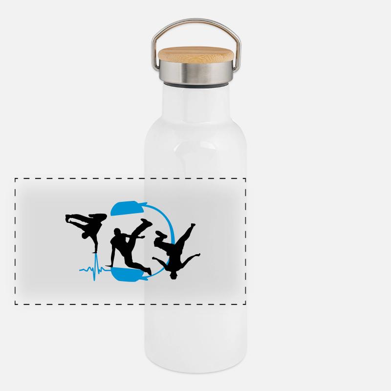 breakdancer Thermos con coperchio in bambù