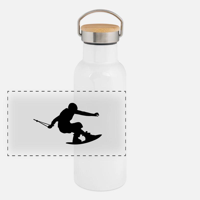wakeboarder_15 Gourde isotherme avec bouchon en bambou