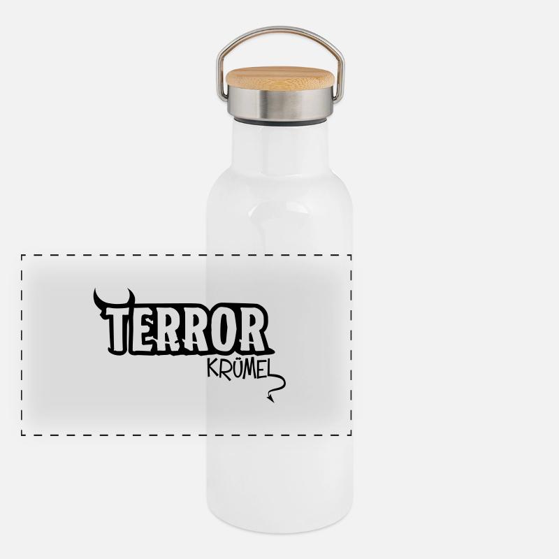 Terror Krümel Panorama Thermosflasche mit Bambusdeckel
