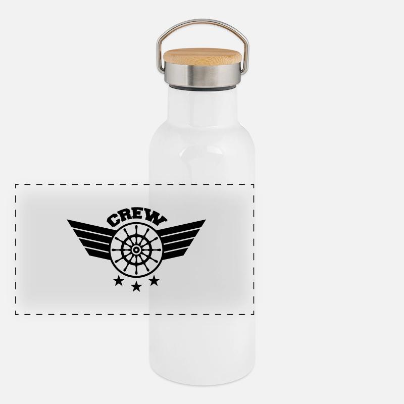 Sailor Crew Panorama Thermosflasche mit Bambusdeckel