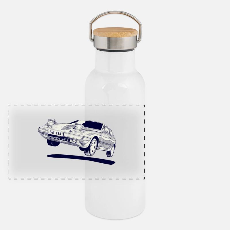 480 Turbolader Panorama Thermosflasche mit Bambusdeckel