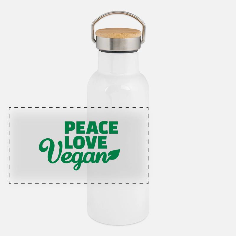Vegan Panorama Thermosflasche mit Bambusdeckel