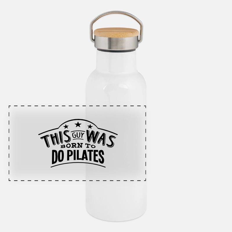 this guy was born to do pilates Panoramic Thermal Bottle with Bamboo Lid