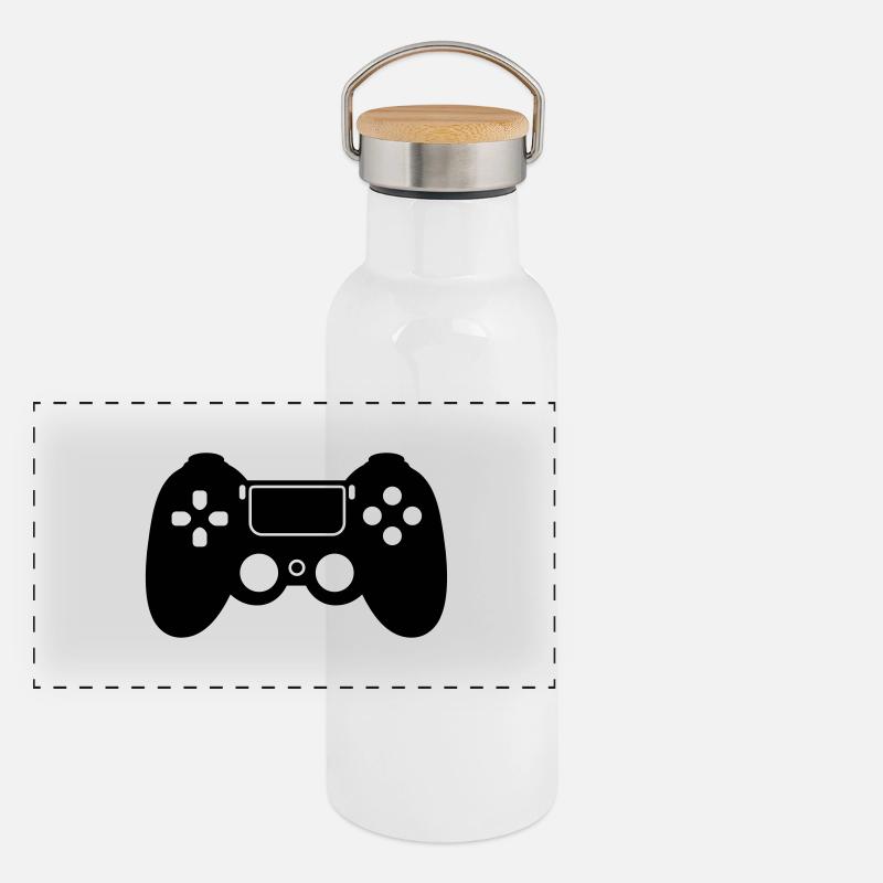 gaming Panoramic Thermal Bottle with Bamboo Lid