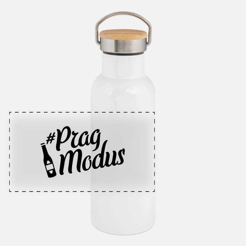 prag beer modus Panorama Thermosflasche mit Bambusdeckel