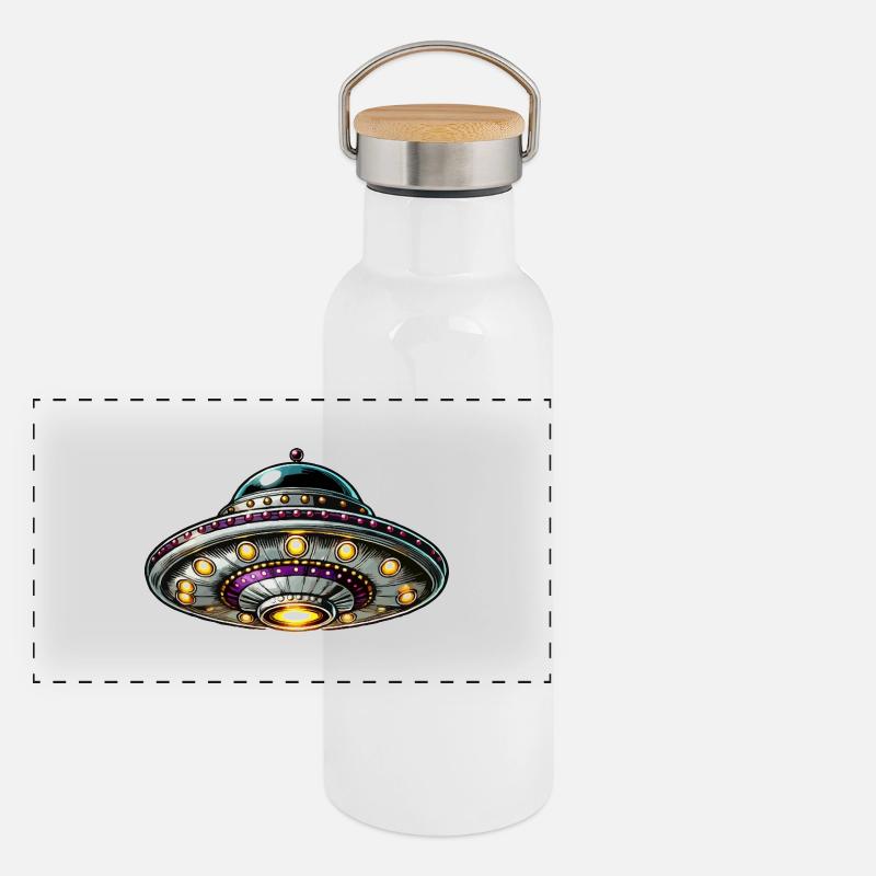 ufo Panorama Thermosflasche mit Bambusdeckel