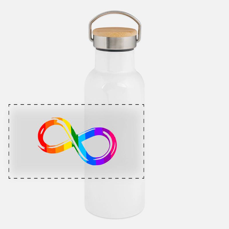 Different, Not Less – Autism Acceptance Panoramic Thermal Bottle with Bamboo Lid