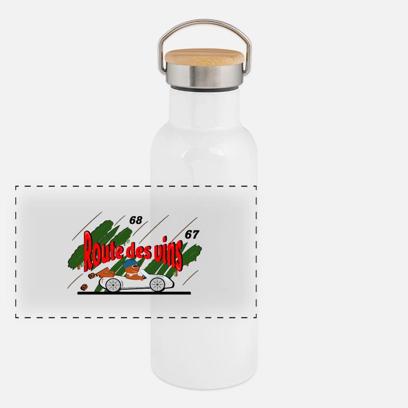 Cabriolet Wine Route Panoramic Thermal Bottle with Bamboo Lid