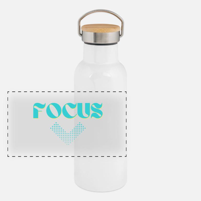 Focus Graphic Panoramic Thermal Bottle with Bamboo Lid
