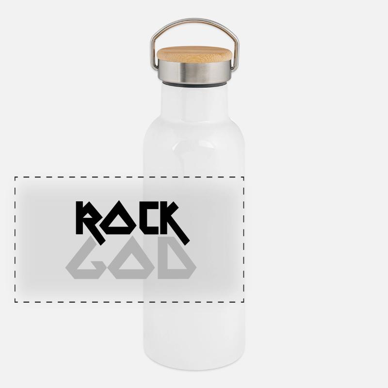 ROCK GOD Panoramic Thermal Bottle with Bamboo Lid
