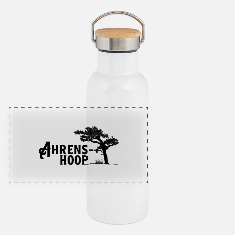 Ahrenshoop, Perle der Ostsee Panorama Thermosflasche mit Bambusdeckel