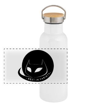 Prix de la meilleure bande dessinée de variété de chat - Gourde isotherme avec bouchon en bambou - blanc - Devant