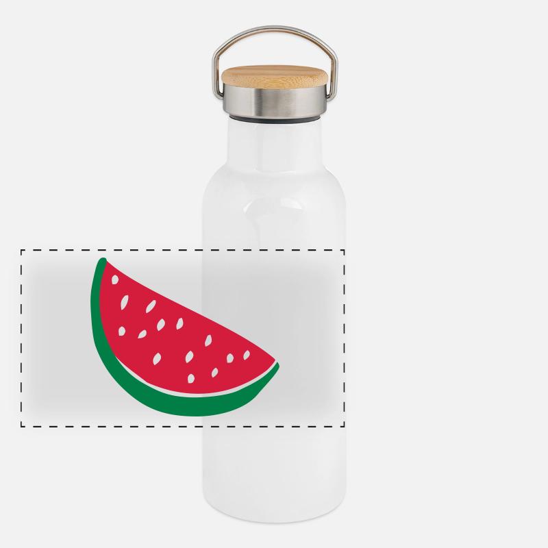 Melone Panorama Thermosflasche mit Bambusdeckel