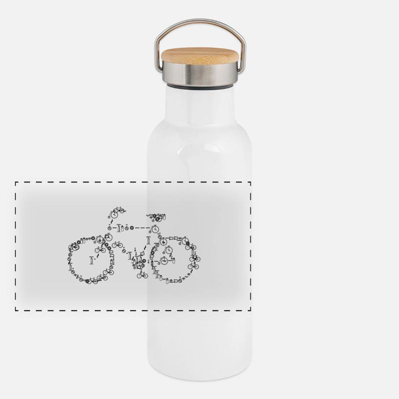 Accessoires de roue Roue de bicyclette pour les cyclistes cadeau Gourde isotherme avec bouchon en bambou