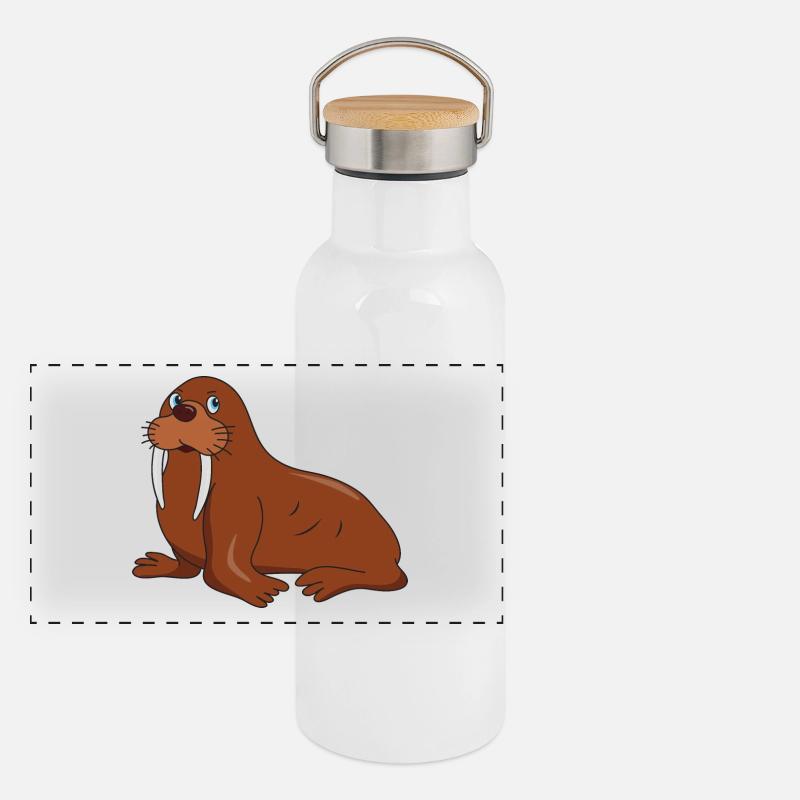 walrus Panoramic Thermal Bottle with Bamboo Lid
