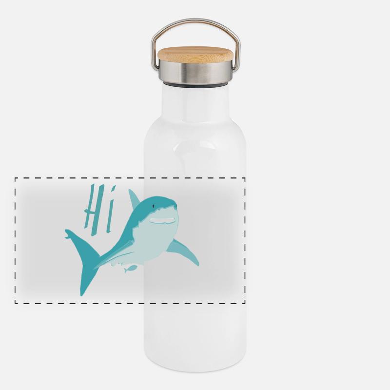 Hai, comment ça va ? Gourde isotherme avec bouchon en bambou