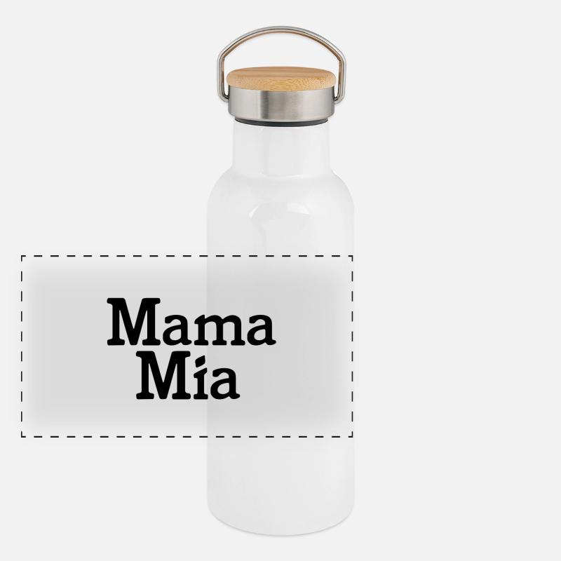 Mama Mia Panorama Thermosflasche mit Bambusdeckel