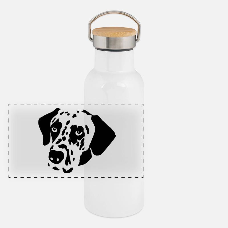 Dalmatian dog Panoramic Thermal Bottle with Bamboo Lid