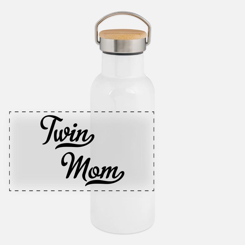 Maman jumelle Gourde isotherme avec bouchon en bambou