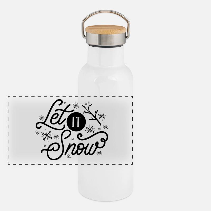 Let it Snow Panoramic Thermal Bottle with Bamboo Lid