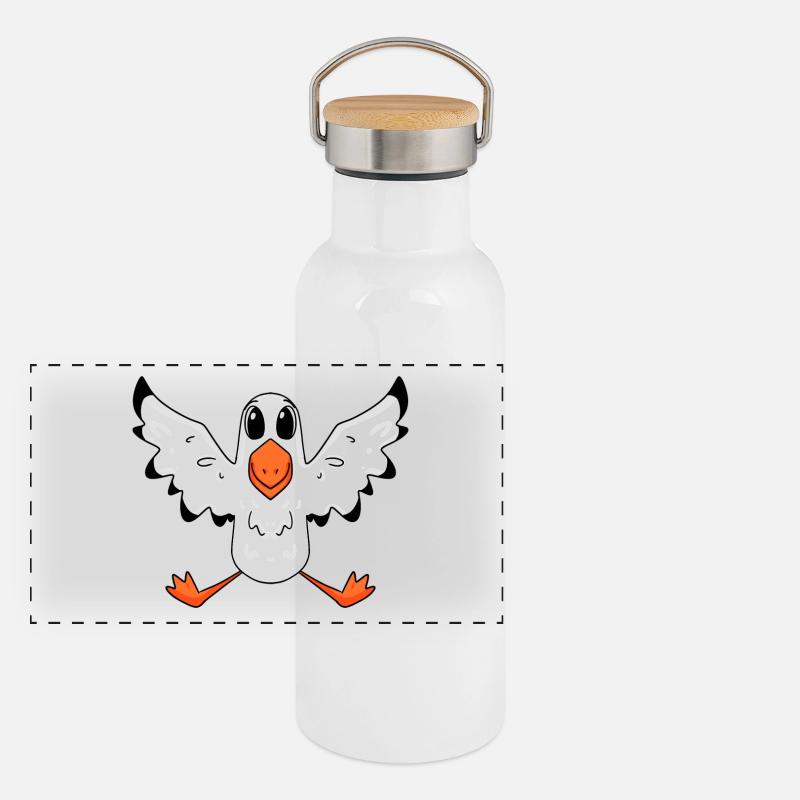 Mouette, Mer Du Nord, Oiseau Gourde isotherme avec bouchon en bambou