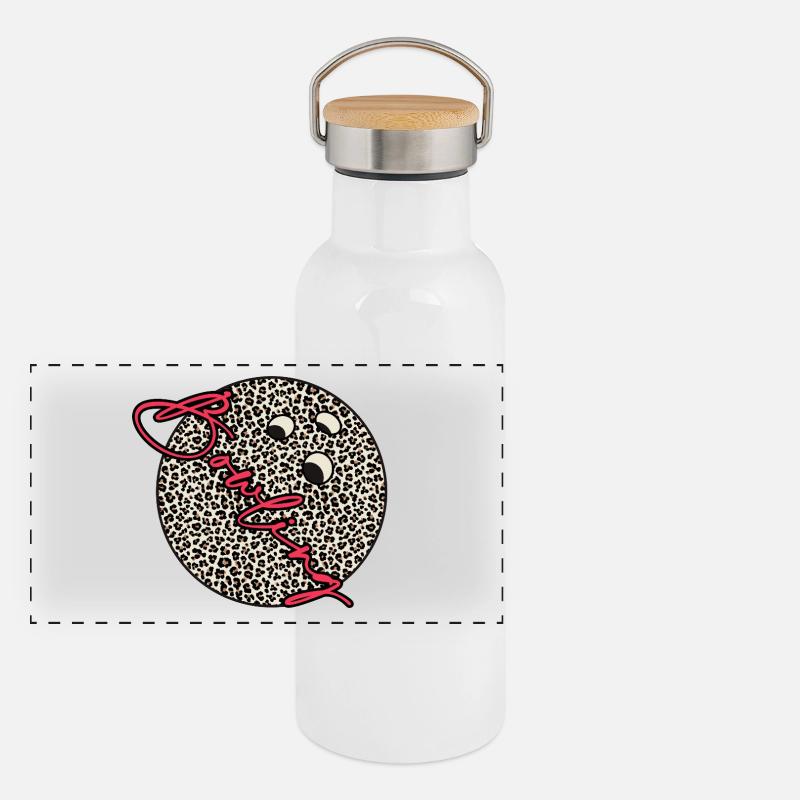 Bowling Bowlingbahn Strike Bowlingteam Panorama Thermosflasche mit Bambusdeckel